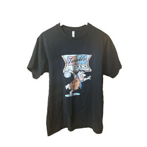 Flintstones Bowling T-Shirt Size Med Black 80’s Cartoon Fred Twinkle Toes